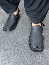 Triple Gear Black Peshawari Chappal